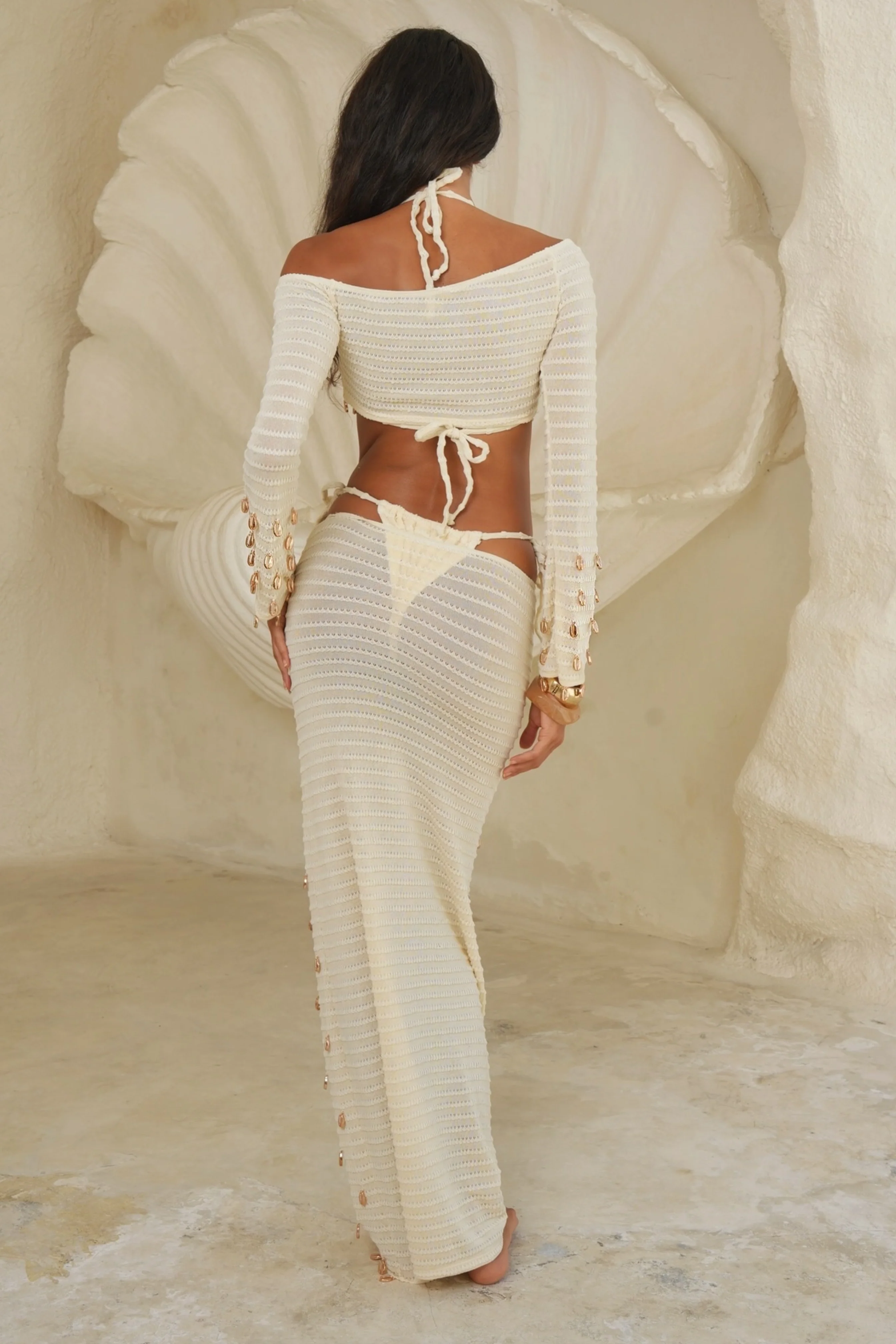 'Coconut' Whitehaven Maxi Skirt - Image 3