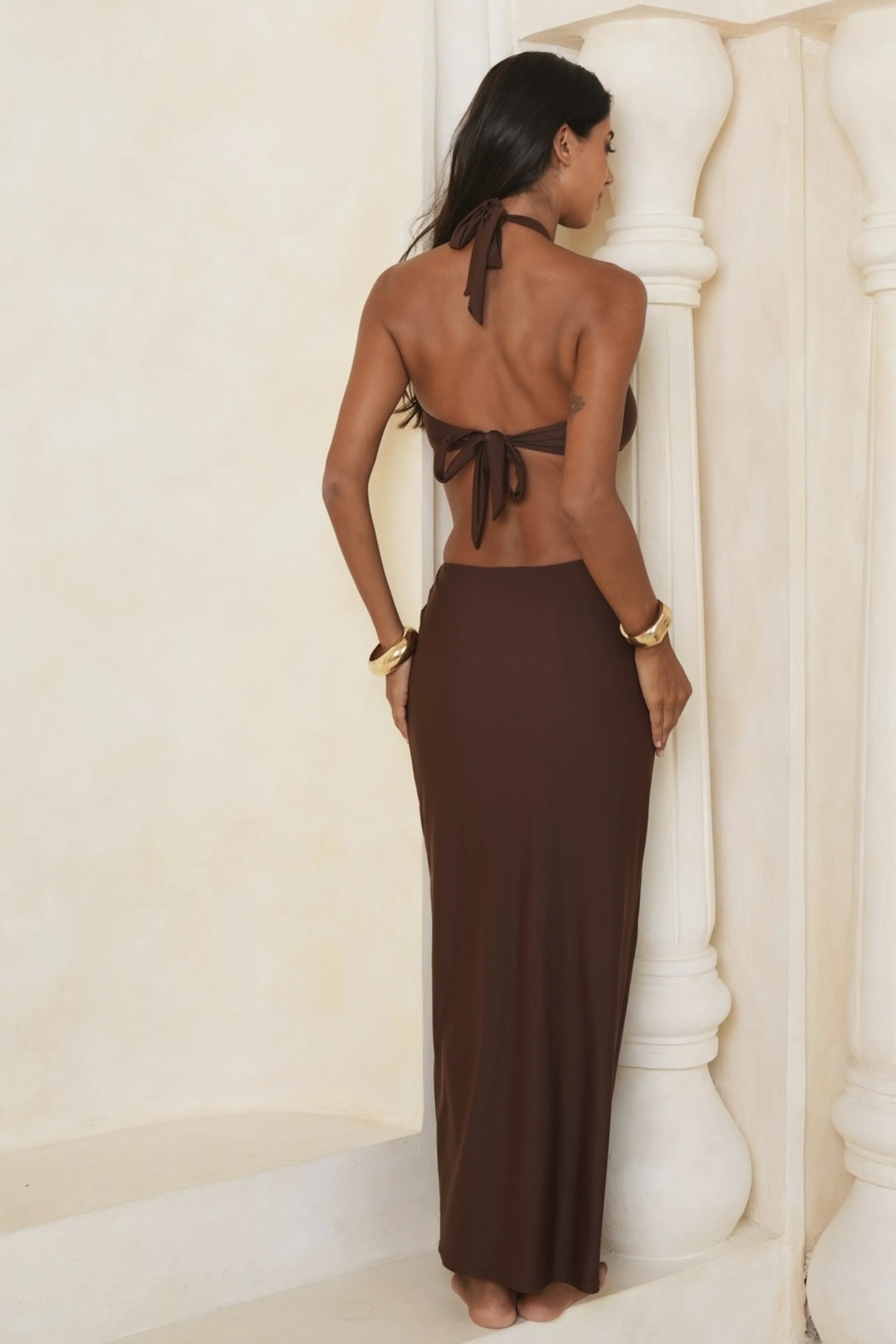 'Coffee' Cyprus Maxi Dress - Image 4