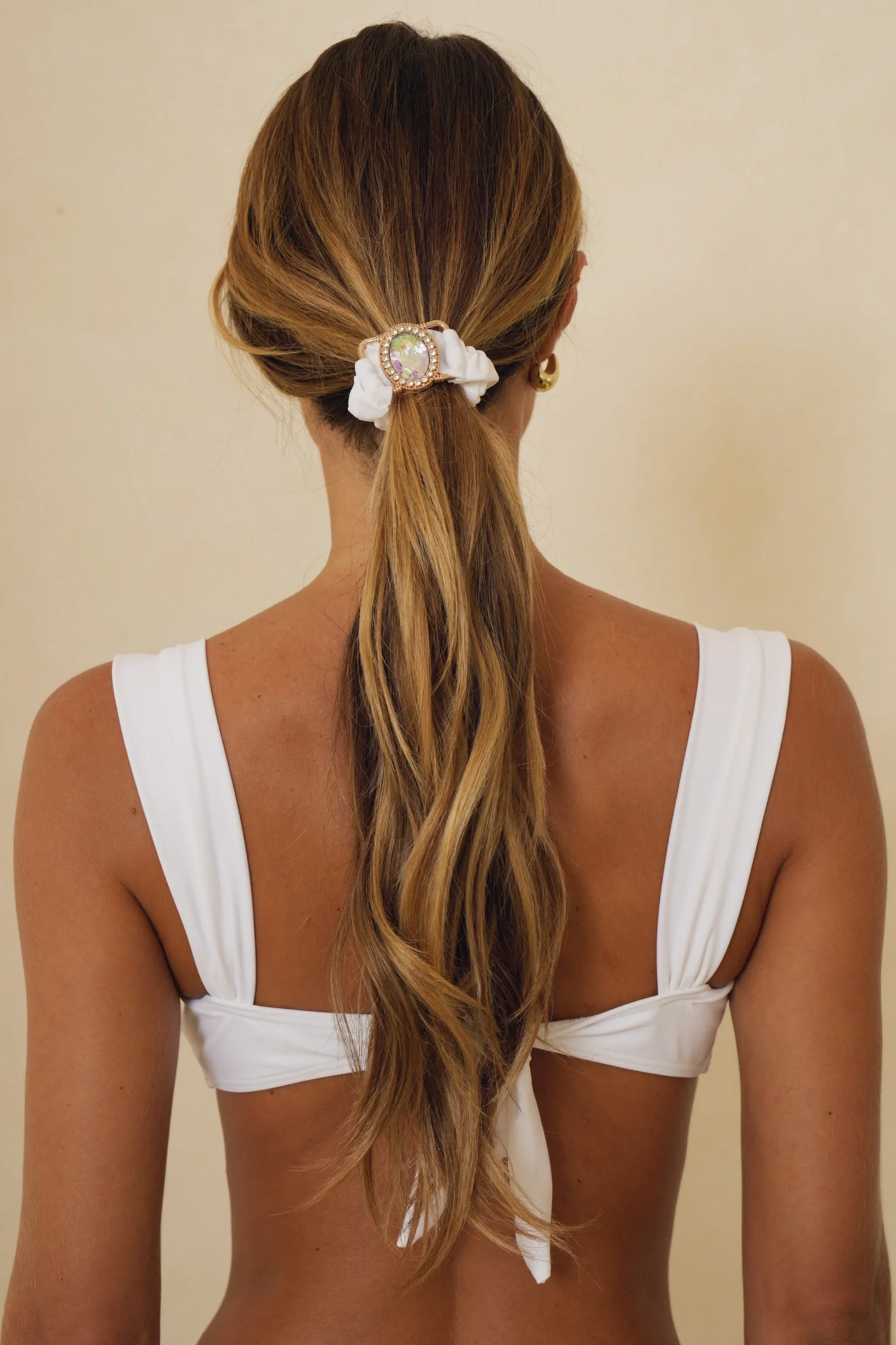 'White' Scrunchie - Image 2